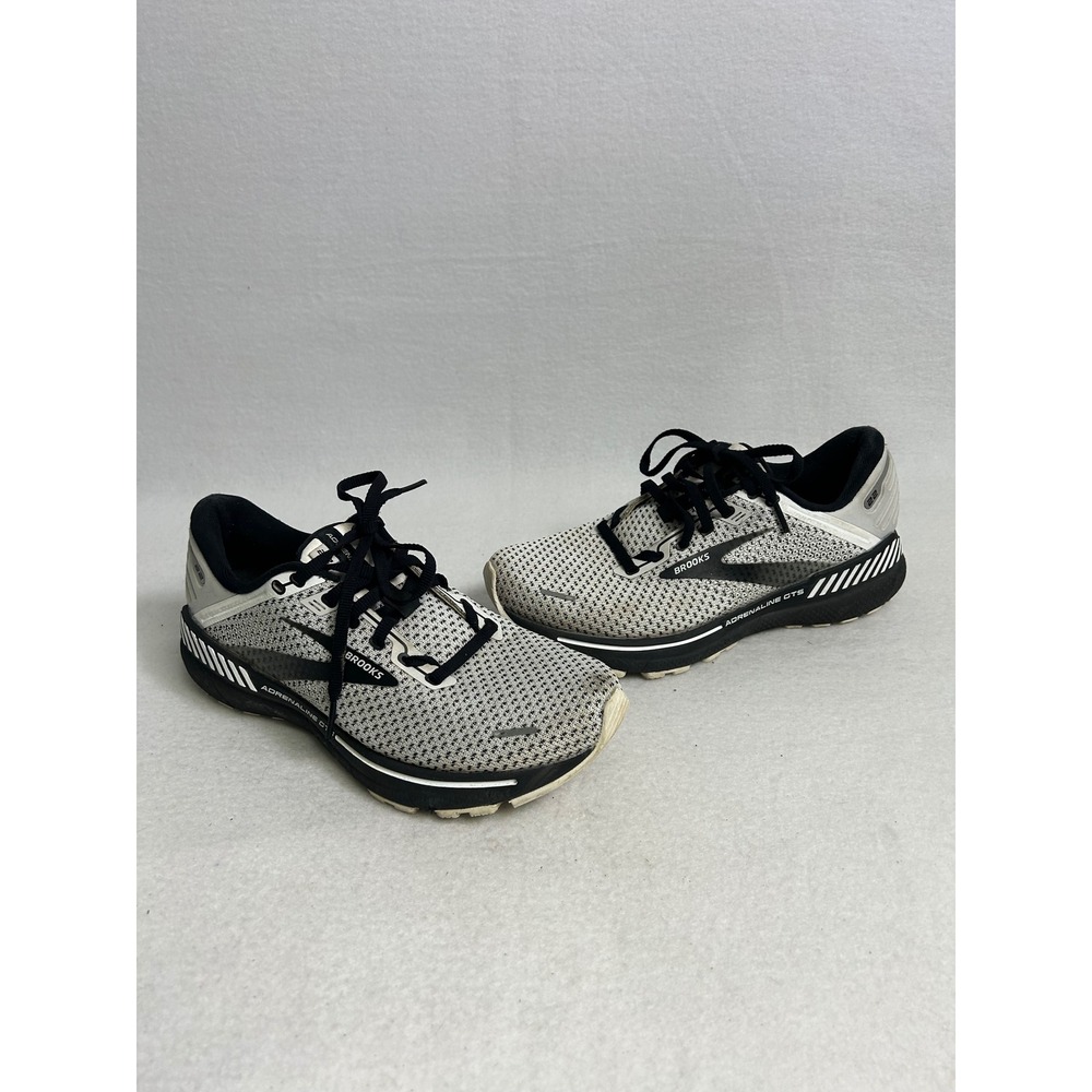Athletic Brooks Womens 8.5 White Blk Adrenaline GTS 22 Running Shoes 1203531B135